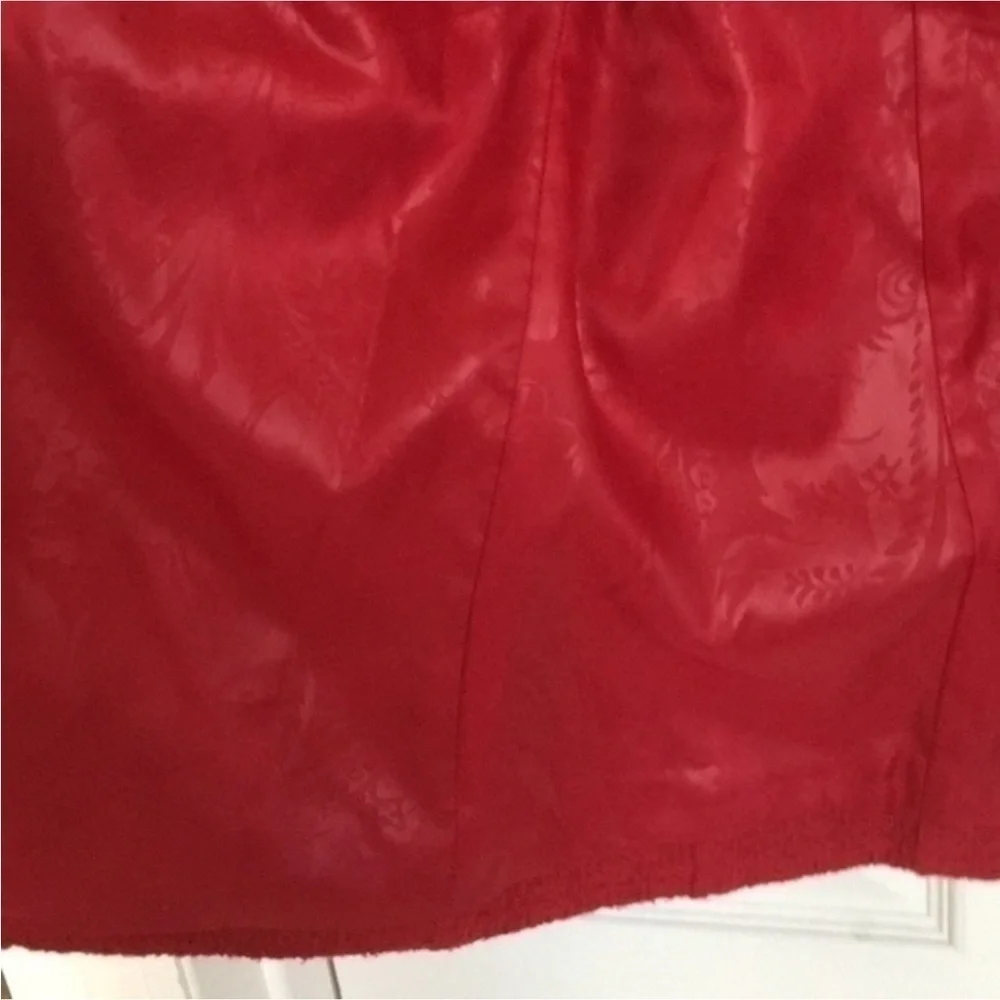 JESSICA SIMPSON red hooded texture toggle coat